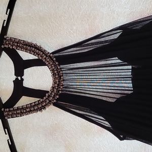 Navy Blue with Sheer Overlay Juniors 15 by Speechless